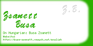 zsanett busa business card